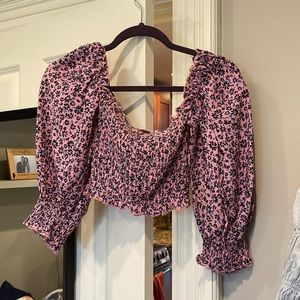 Pink floral top